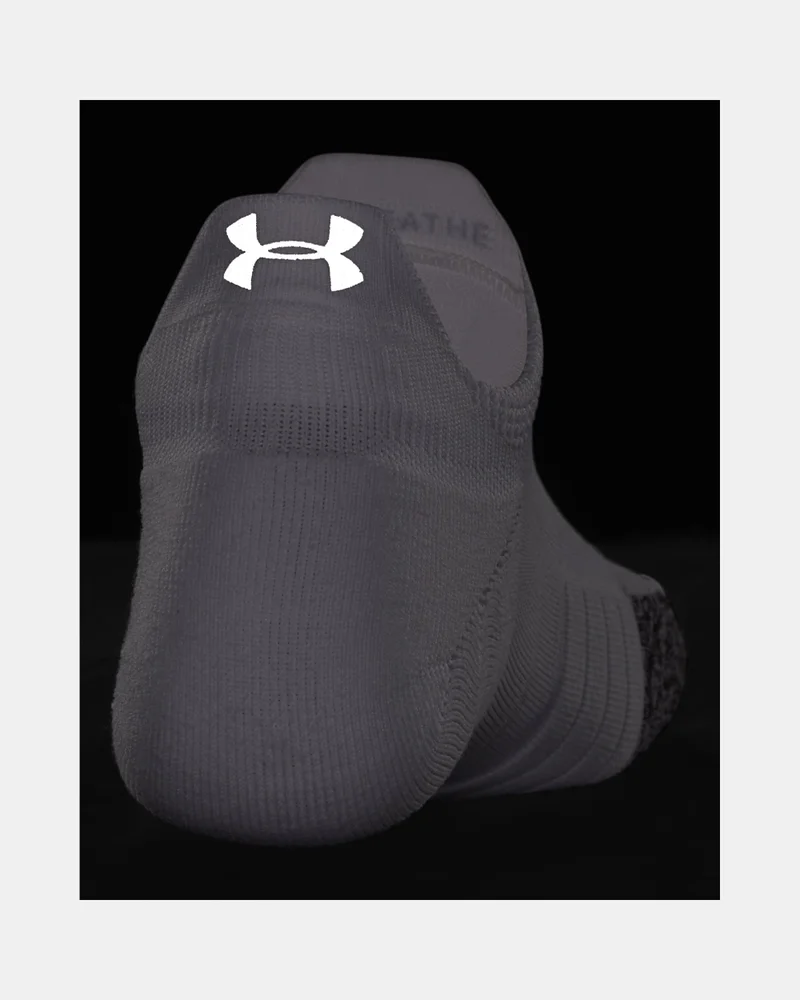 UNDER ARMOUR White Women's UA Breathe No-Show Tab Socks (2-Pack) for Women | Best Price UAE